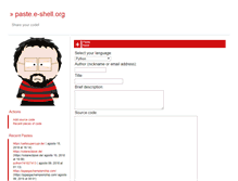 Tablet Screenshot of paste.e-shell.org